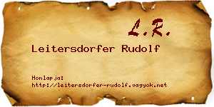 Leitersdorfer Rudolf névjegykártya
